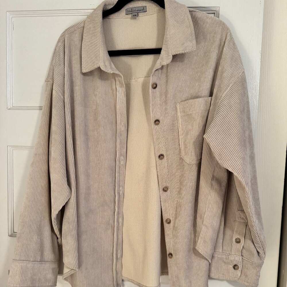 Tan Corduroy Flannel